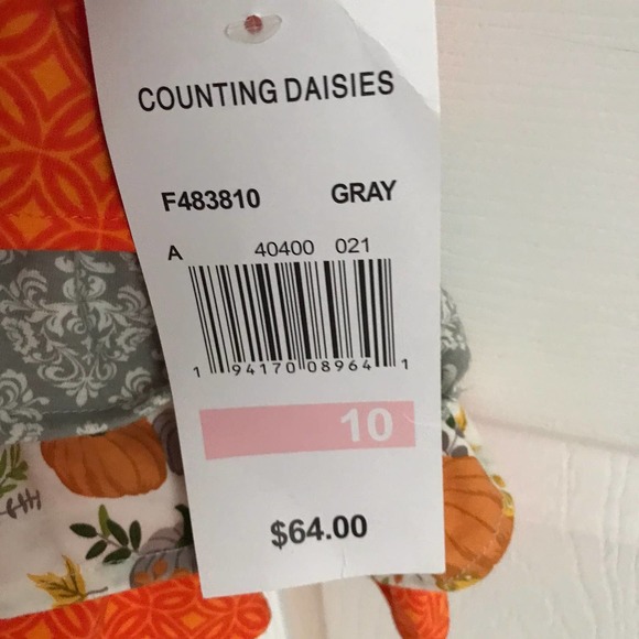 Counting Daisies Girls Thanksgiving Dress With Five Rows of Ruffles  NEW - Picture 5 of 12